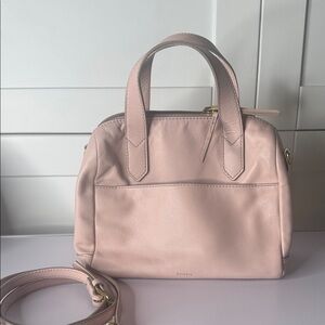 Fossil Blush Leather Satchel Bag